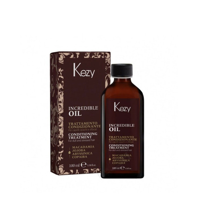 Терапия за изтощена и безжизнена коса с масло от макадамия и жожоба Kezy Incredible Oil 100ml