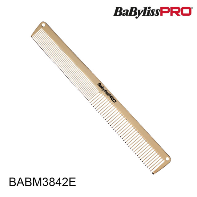 Професионален метален гребен в златист цвят Babyliss PRO Gold Comb BABM3842E – 19см
