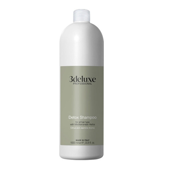 Дълбоко почистващ детокс шампоан за всеки тип коса 3DeLuXe Рrofessional Detox Shampoo 1000ml