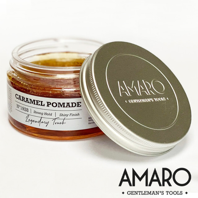 Карамелена помада със силна фиксация и блясък AMARO Caramel Pomade 100ml