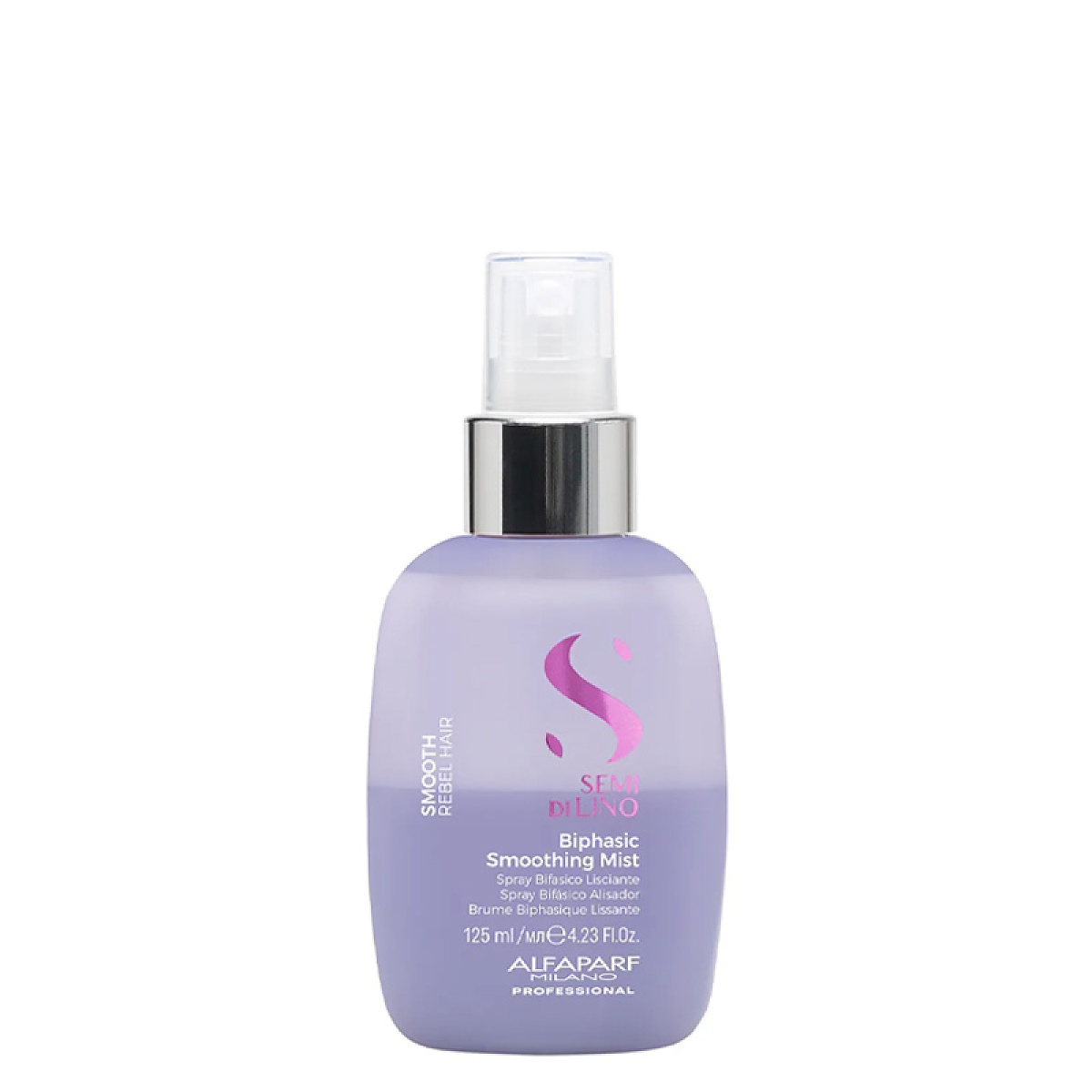 Двуфазен изглаждащ спрей за непокорна коса Alfaparf Semi di Lino Smooth Biphasic Smoothing Mist 125ml