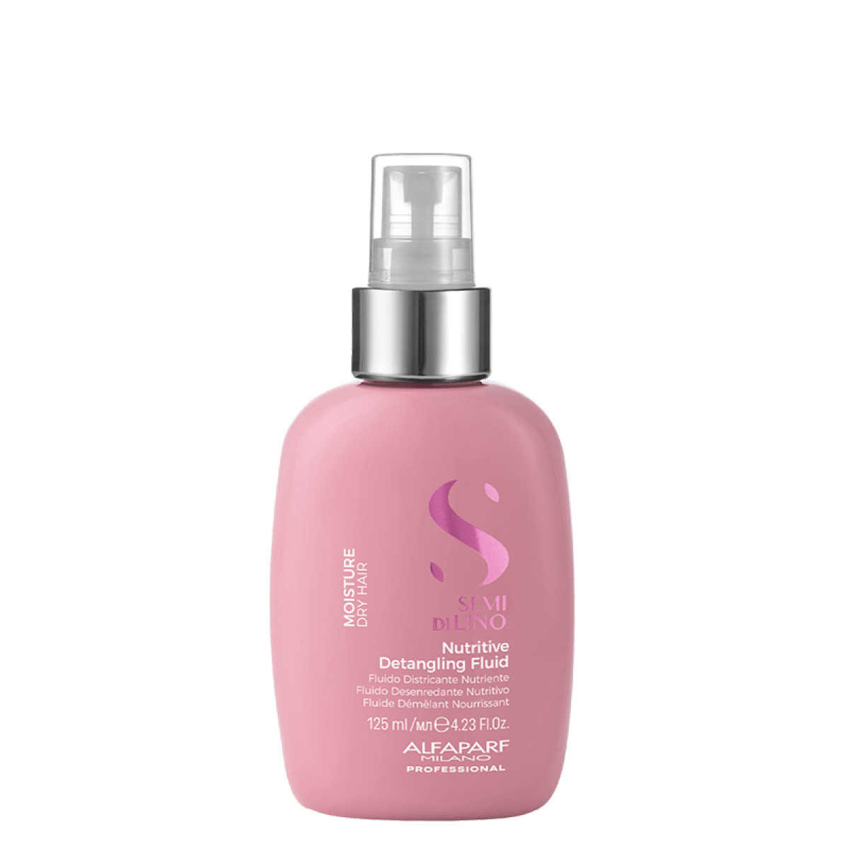 Подхранващ флуид за суха коса и заплетени краища ALFAPARF SEMI DI LINO MOISTURE DETANGLING FLUID 125ml