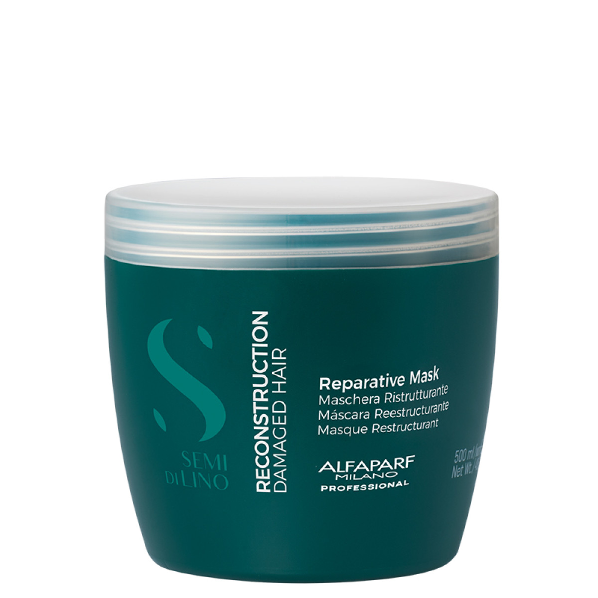 Маска за изтощена коса с екстракт от бамбук и ленено семе ALFAPARF SEMI DI LINO RECONSTRUCTION REPARATIVE MASK 500ml