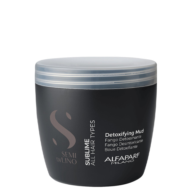 Дълбоко почистваща и детоксикираща глина за всеки тип коса ALFAPARF SEMI DI LINO SUBLIME DETOXIFYING MUD 500ml