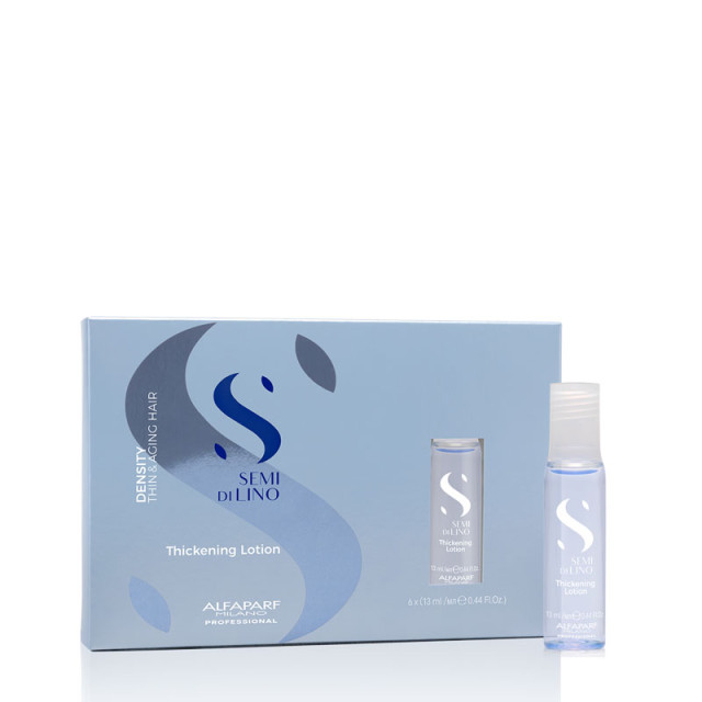 Уплътняващи ампули за тънка и фина коса Alfaparf Semi di Lino Density Thickening Lotion 6х13ml