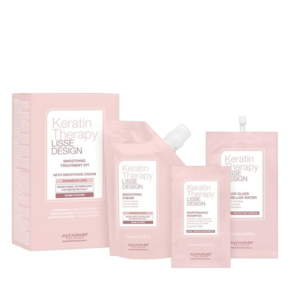 Комплект за кератиново изправяне на косата ALFAPARF LISSE DESIGN KERATIN THERAPY  SMOOTHING TREATMENT KIT