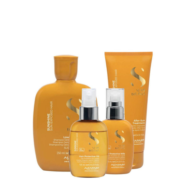Слънцезащитна грижа за коса Alfaparf  Semi di Lino Sunshine + ПОДАРЪК ПЛАЖНА ЧАНТА