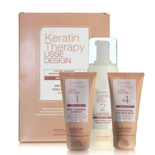 Комплект за кератиново изправяне на косата ALFAPARF LISSE DESIGN KERATIN THERAPY  SMOOTHING TREATMENT KIT