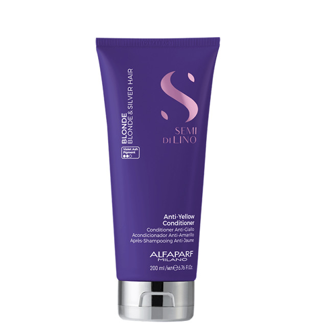 Матиращ балсам за неутрализиране на топли нюанси на руса и сива коса Alfaparf Blonde Anti-Yellow Conditioner 200ml