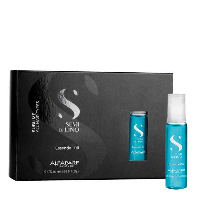 Възстановяващи ампули за блясък с етерично масло ALFAPARF SEMI DI LINO ILLUMINATING ESSENTIAL OIL 12х13ml