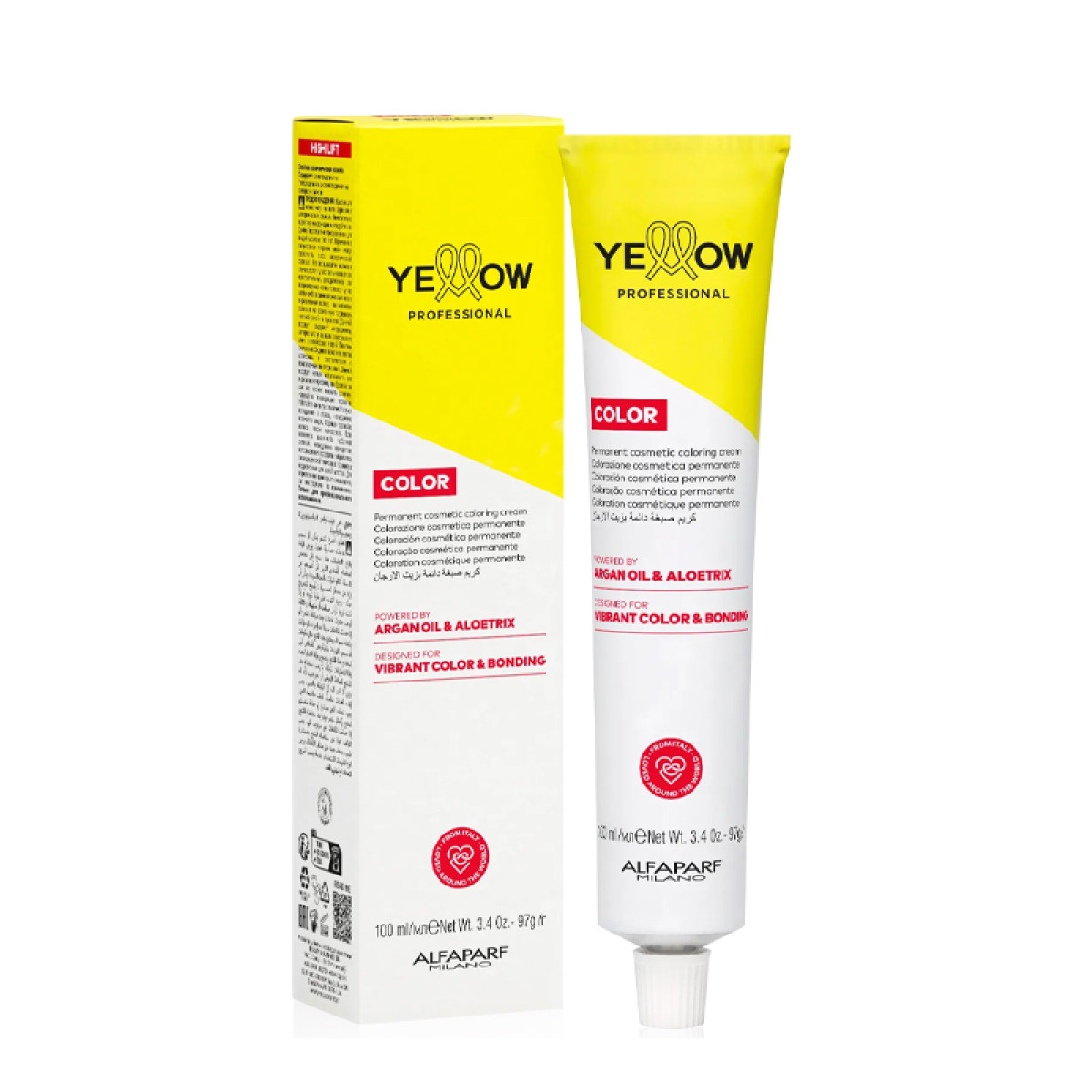 Нискоамонячна боя с арганово масло и алоетрикс комплекс Yellow Color 100ml