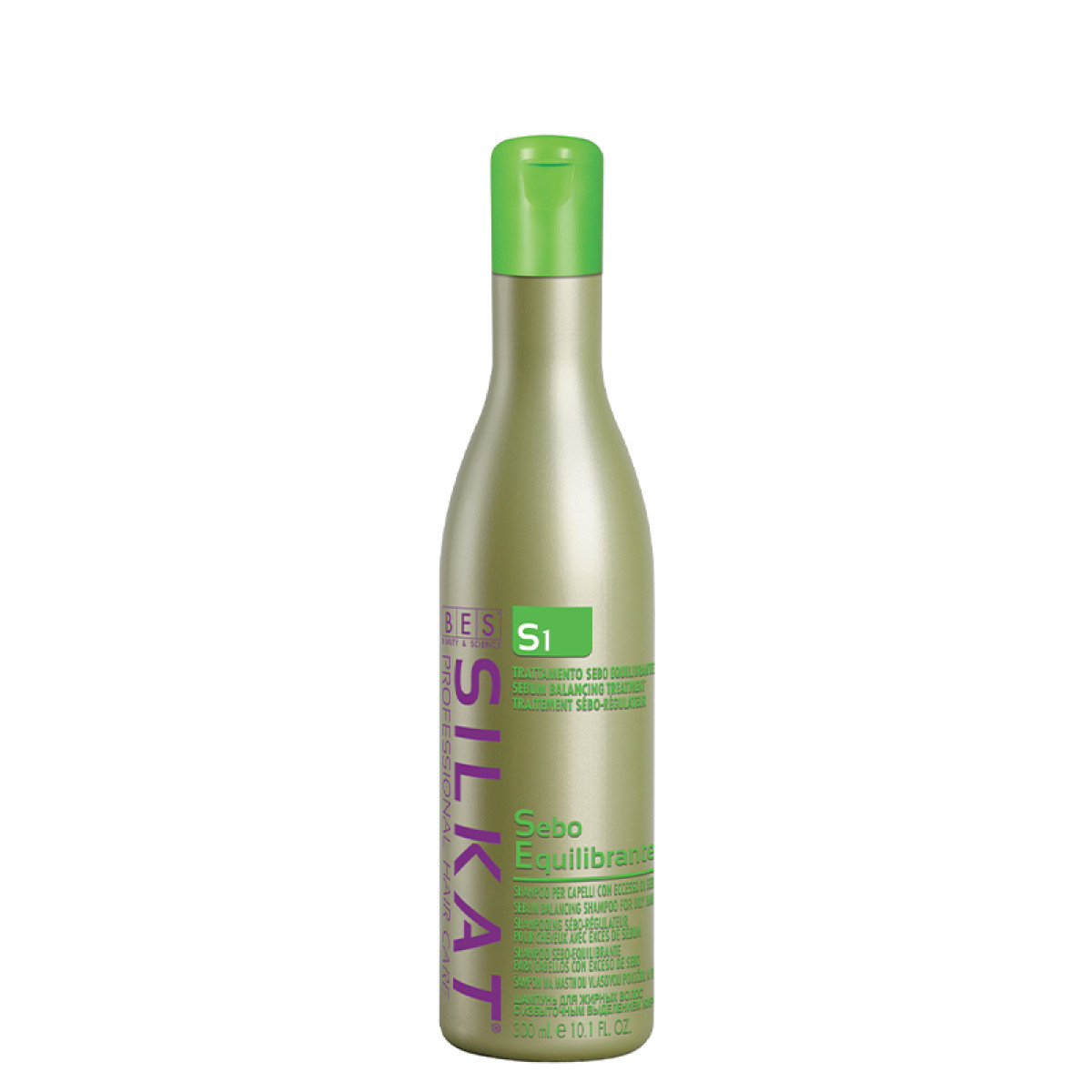 Себобалансиращ шампоан за мазен скалп BES Silkat Sebo-Regulator Active S1 300ml