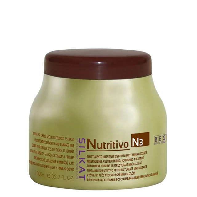 Подхранваща маска за суха и изтощена коса BES Silkat Nutritivo Mask N3 1000ml