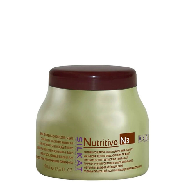 Подхранваща маска за суха и изтощена коса BES Silkat Nutritivo Mask N3 500ml