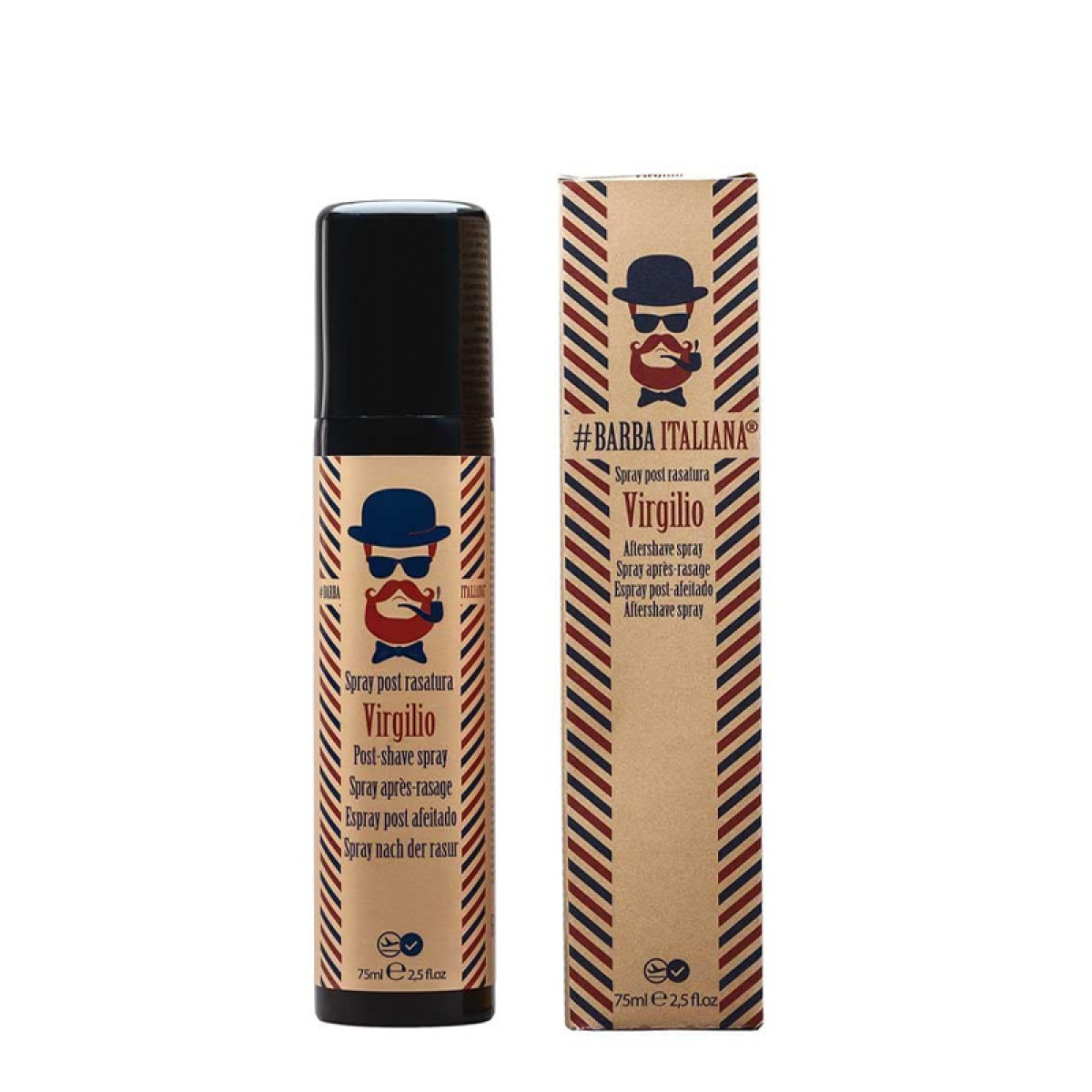 Успокояващ спрей за след бръснене с хиалуронова киселина Barba Italiana After Shave Spray Virgilio 75ml