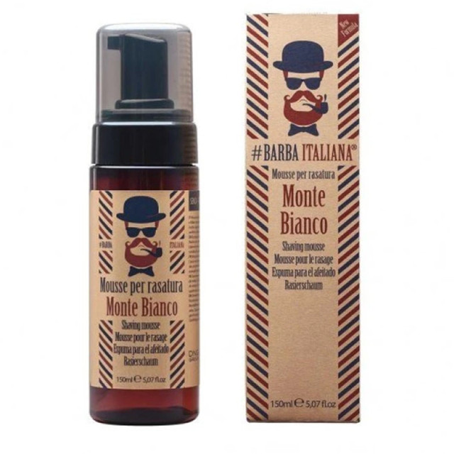 Пяна за бръснене с успокояващ ефект Barba Italiana Shaving Mousse Monte Bianco 150ml