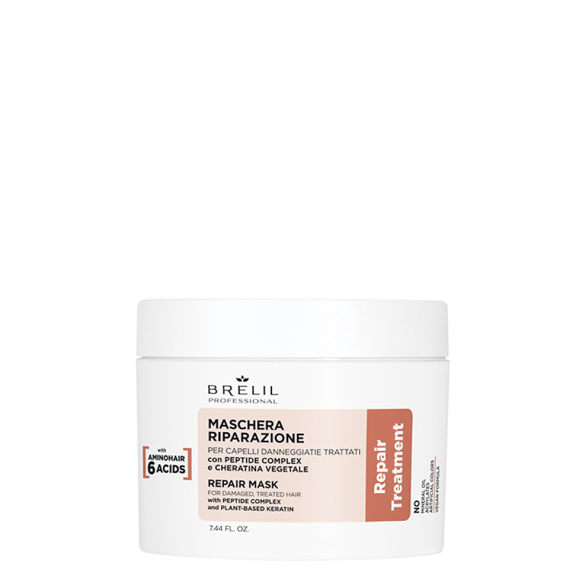 Възстановяваща маска с пептиден комплекс и кератин Brelil Repair Mask 220ml