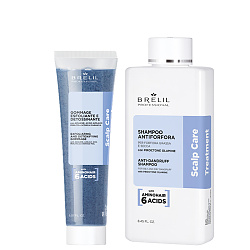 Комплект шампоан и скраб Brelil Scalp Care Anti-Dandruff 250/150ml Комплект шампоан и скраб Brelil Scalp Care Anti-Dandruff 250/150ml