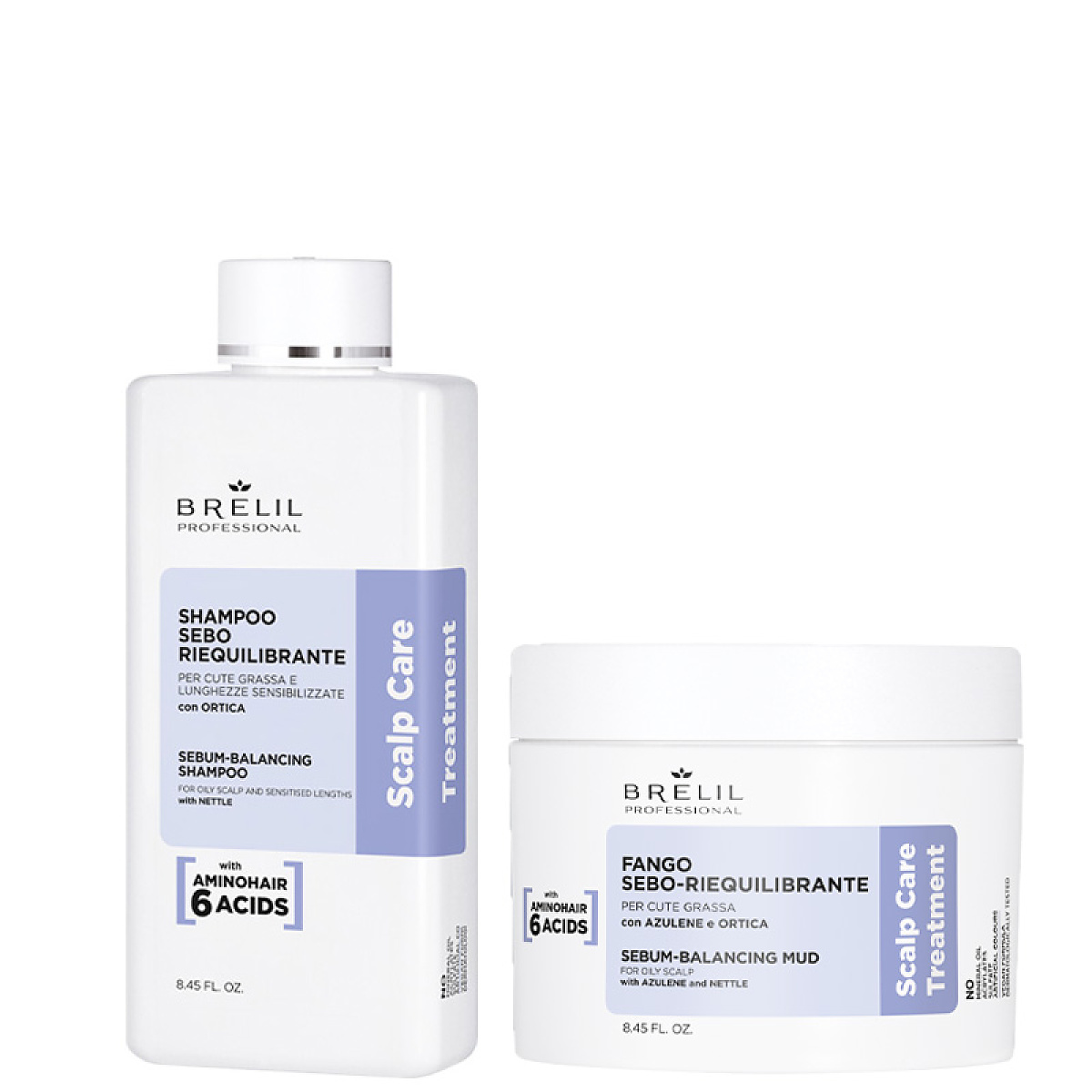 Комплект шампоан и грижа за мазен скалп Brelil Scalp Care Sebum-Balancing 2x250ml Комплект шампоан и грижа за мазен скалп Brelil Scalp Care Sebum-Balancing 2x250ml