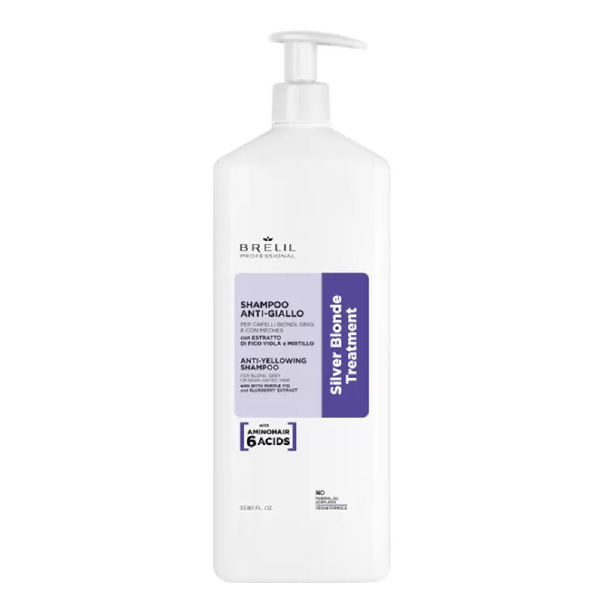Матиращ шампоан Brelil Silver Blonde Anti-Yellow Shampoo 1000ml