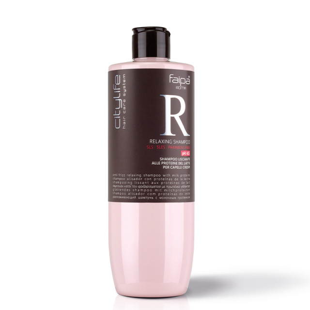 Релаксиращ изглаждащ шампоан с млечни протеини за права коса Faipa Citylife Anti Frizz Relaxer Shampoo 400ml