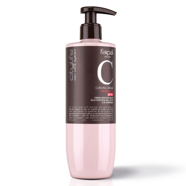 Крем-балсам за къдрава коса с моринга и млечни протеини Faipa Citylife Curl Cream 400ml