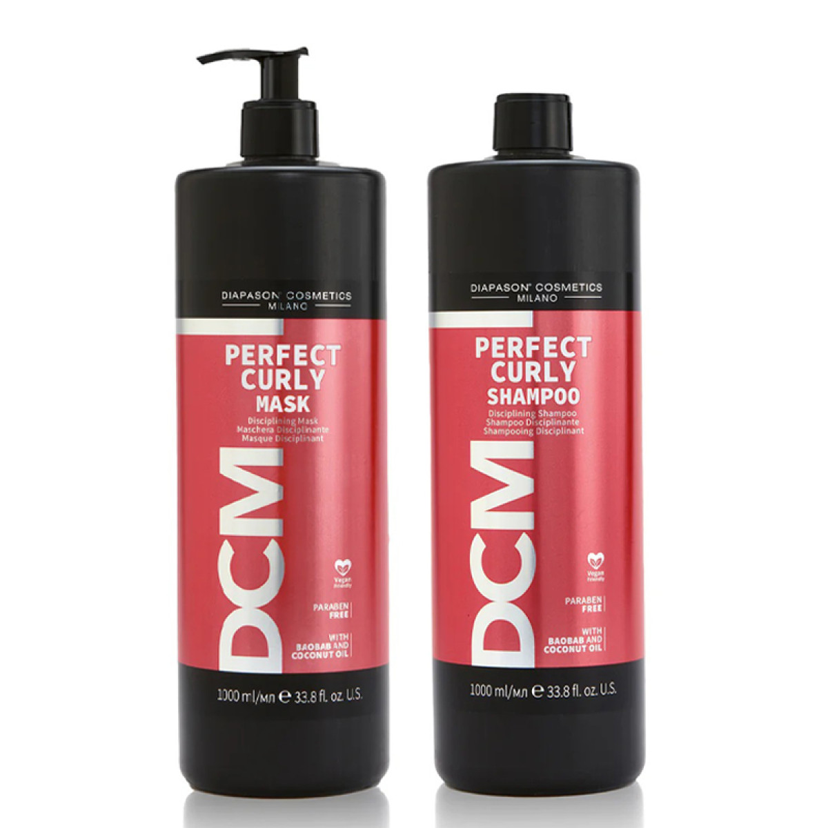 Подхранващ комплект шампоан и маска за къдрава коса DCM Curly Treatment 2x1000ml