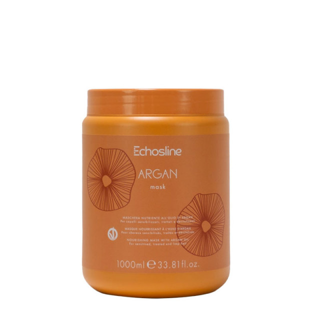 Подхранваща маска с масла от арган и ленено семе ECHOSLINE Argan Mask 1000ml