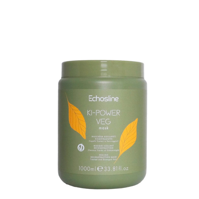 Реконструираща уплътняваща маска за увредена коса ECHOSLINE Ki-Power Veg Mask 1000ml