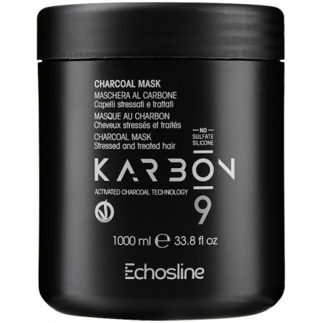 Подхранваща веган маска с органичен въглен ECHOSLINE KARBON 9 Mask 1000ml