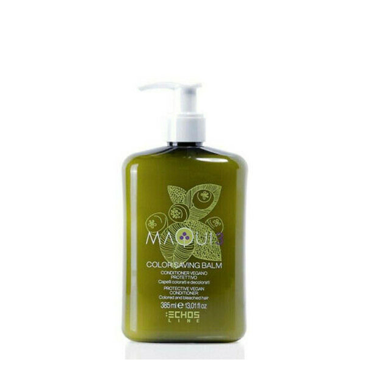 Подхранващ веган балсам за боядисана и третирана коса ECHOSLINE MAQUI 3 Color Saving Balm Protective Vegan Conditioner 385ml