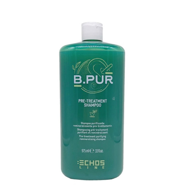 Реминерализиращ шампоан с бяла глина и масло от шеа ECHOSLINE B.PUR Pre-Treatment Shampoo 975ml