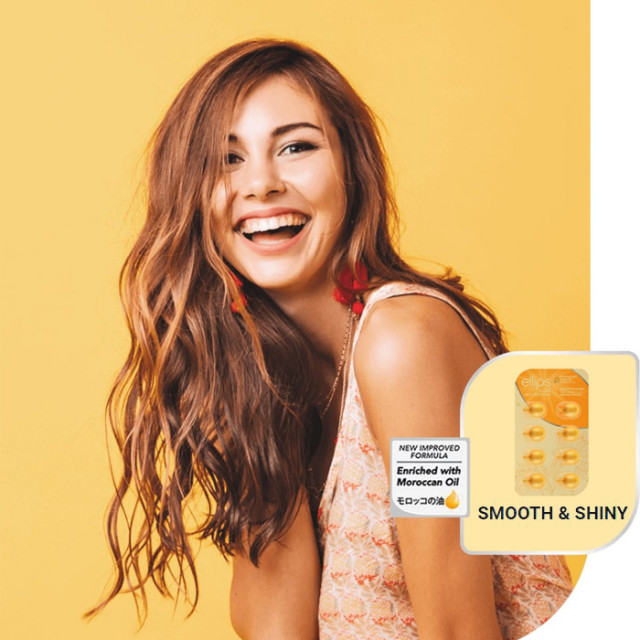 Витаминна терапия с арганово масло за гладка и блестяща коса Ellips Smooth and Shiny – 8 бр. х 1мл.