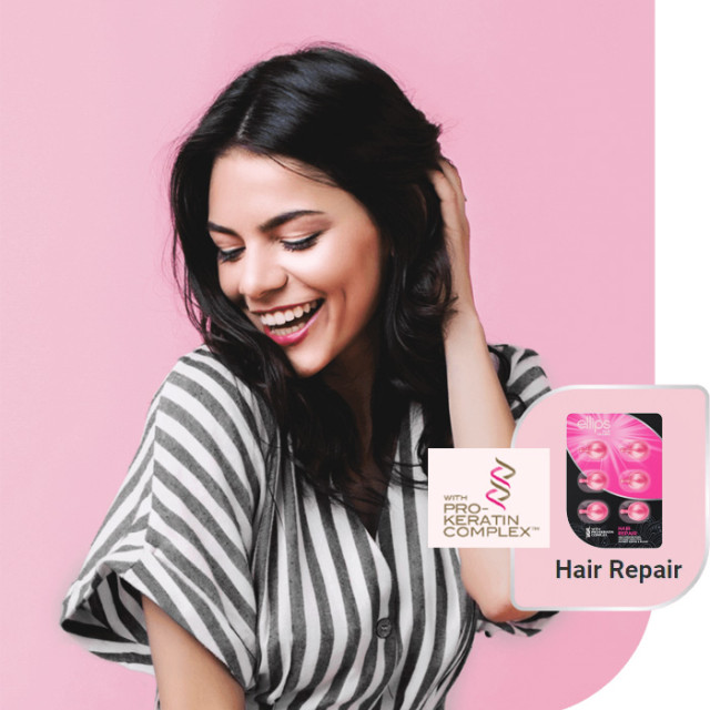 Витаминна терапия с кератин за възстановяване на увредена коса Ellips Hair Repair – 6 бр. х 1мл.
