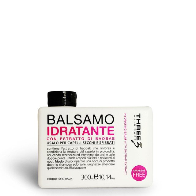 Хидратиращ балсам за суха и тънка коса с екстракт от баобаб Faipa Three3 Hydrating Balm 300ml