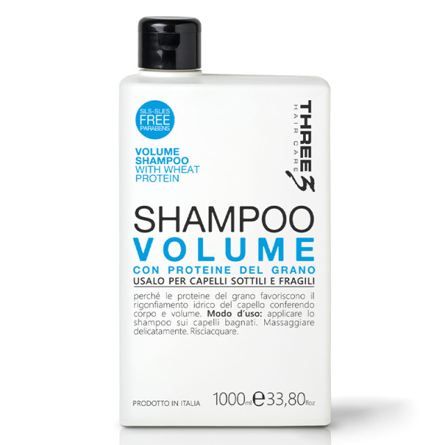 Шампоан за обем и плътност с пшеничен протеин Faipa Three3 Volume Shampoo 1000ml