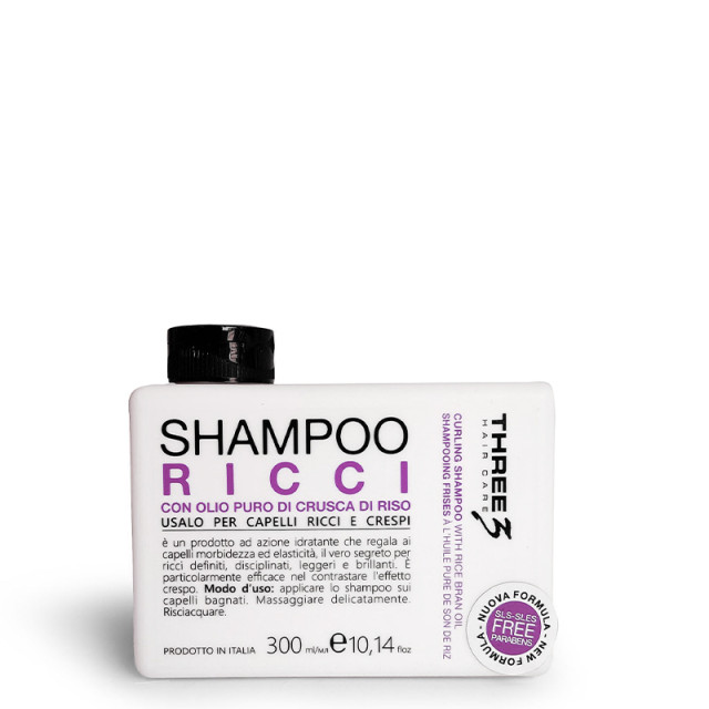 Шампоан за къдрава коса с масло от оризови трици Faipa Three3 Curling Shampoo 300ml