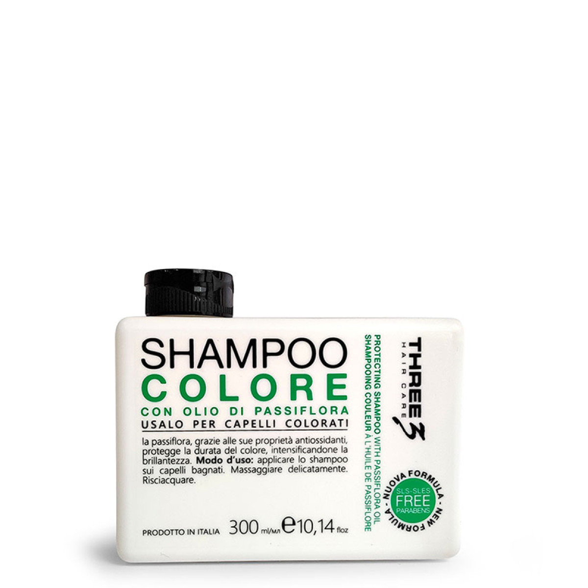 Защитен шампоан за боядисана коса с олио от пасифлора Faipa Three3 Protecting Shampoo 300ml