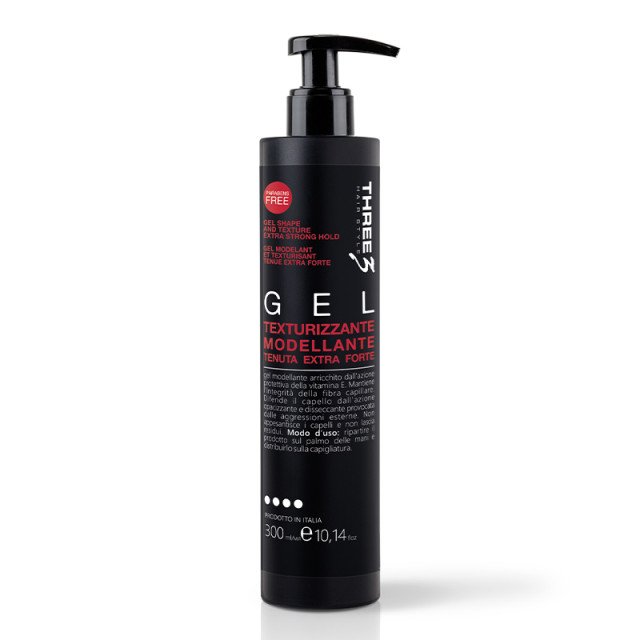 Моделиращ и текстуриращ гел с екстра силна фиксация Faipa Three3 Gel Shape And Texture 300ml