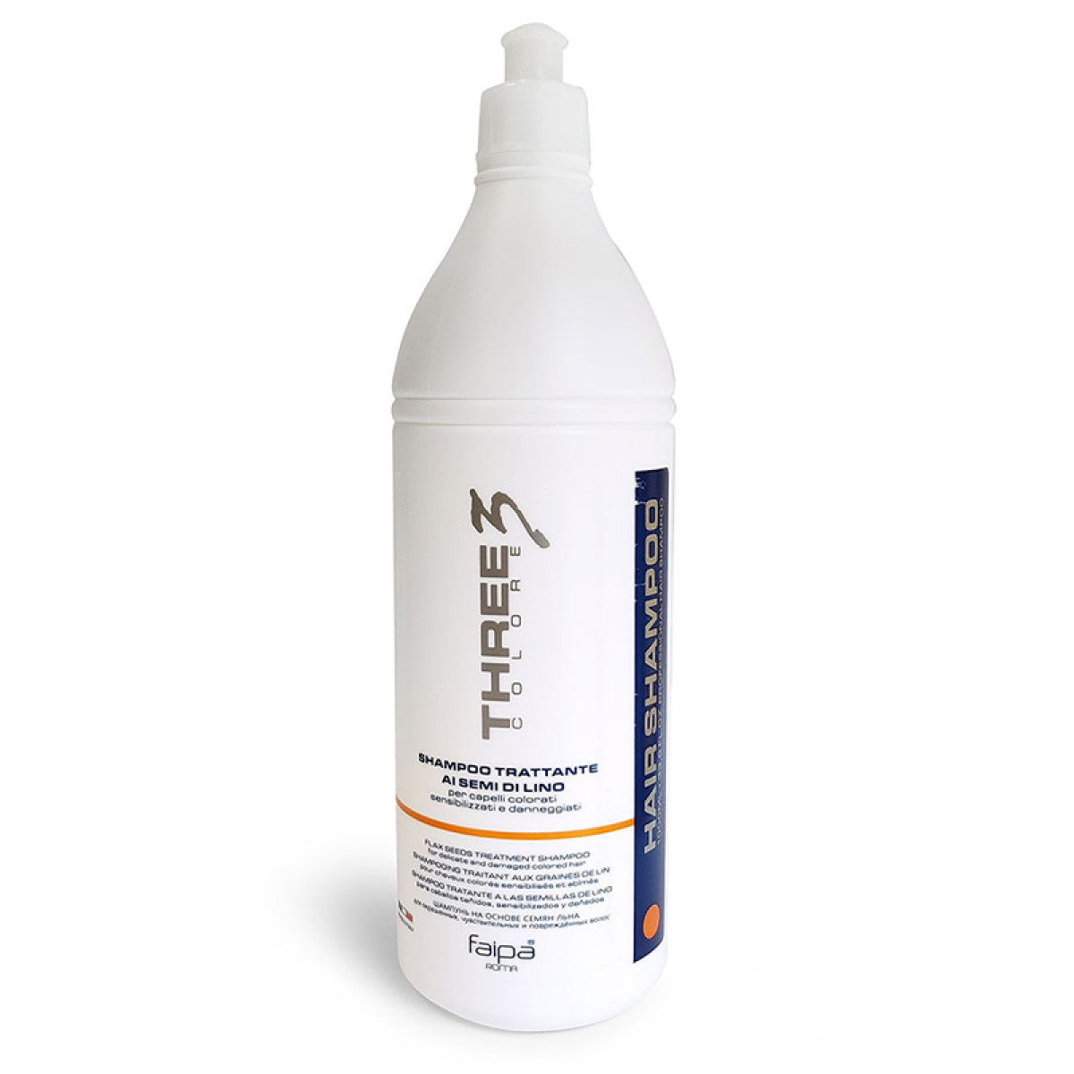 Подхранващ шампоан за боядисана коса с ленено семе Faipa Three3 Flax Seeds Treatment Shampoo 1000ml