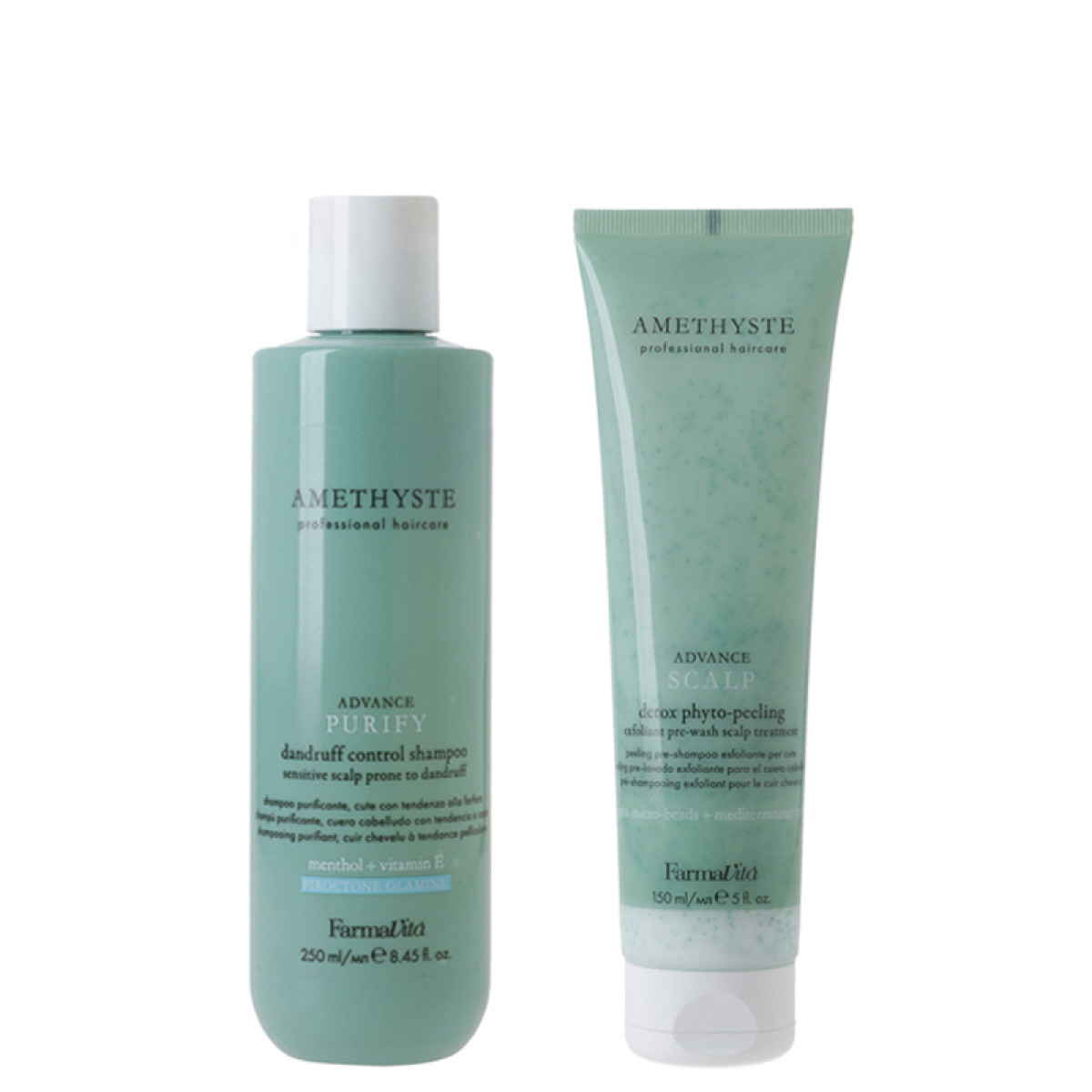 Шампоан и пилинг против пърхот Farmavita Amethyste Advance Purify 250ml/150ml