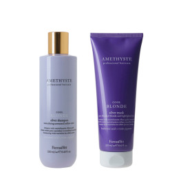 Матиращи шампоан и маска срещу жълти оттенъци Farmavita Amethyste Cool Blonde Silver 2x250ml