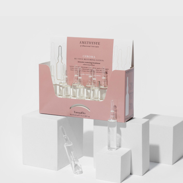 Ревитализиращи ампули за боядисана коса Farmavita Amethyste Chroma Re-Vital Restoring Lotion 10×10ml