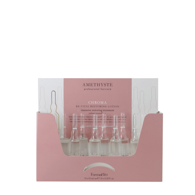 Ревитализиращи ампули за боядисана коса Farmavita Amethyste Chroma Re-Vital Restoring Lotion 10×10ml