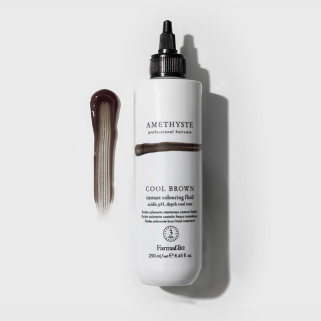 Оцветяващ флуид в студен кестеняв цвят Farmavita Amethyste Instant Color Fluid Cool Brown 250ml