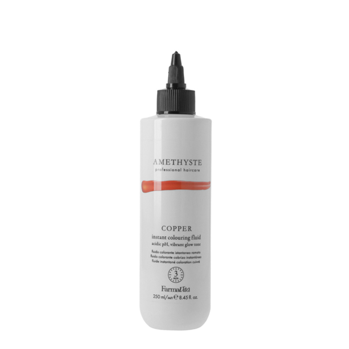 Оцветяващ флуид в меден цвят Farmavita Amethyste Instant Color Fluid Copper 250ml