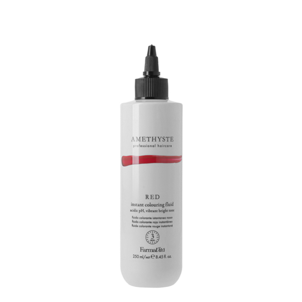 Оцветяващ флуид в червен цвят Farmavita Amethyste Instant Color Fluid Red 250ml