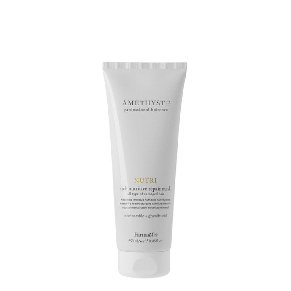 Възстановяваща маска за увредена и изтощена коса Farmavita Amethyste Nutri Rich Nutritive Repair Mask 250ml