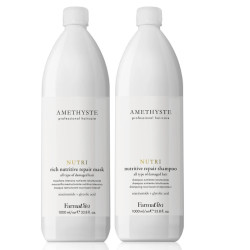 Шампоан и маска за суха и изтощена коса Farmavita Amethyste Nutri 2x1000ml