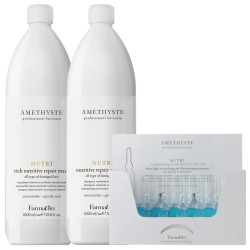 Подхранващ комплект за суха коса Farmavita Amethyste Nutri 2x1000ml/ 12x8ml